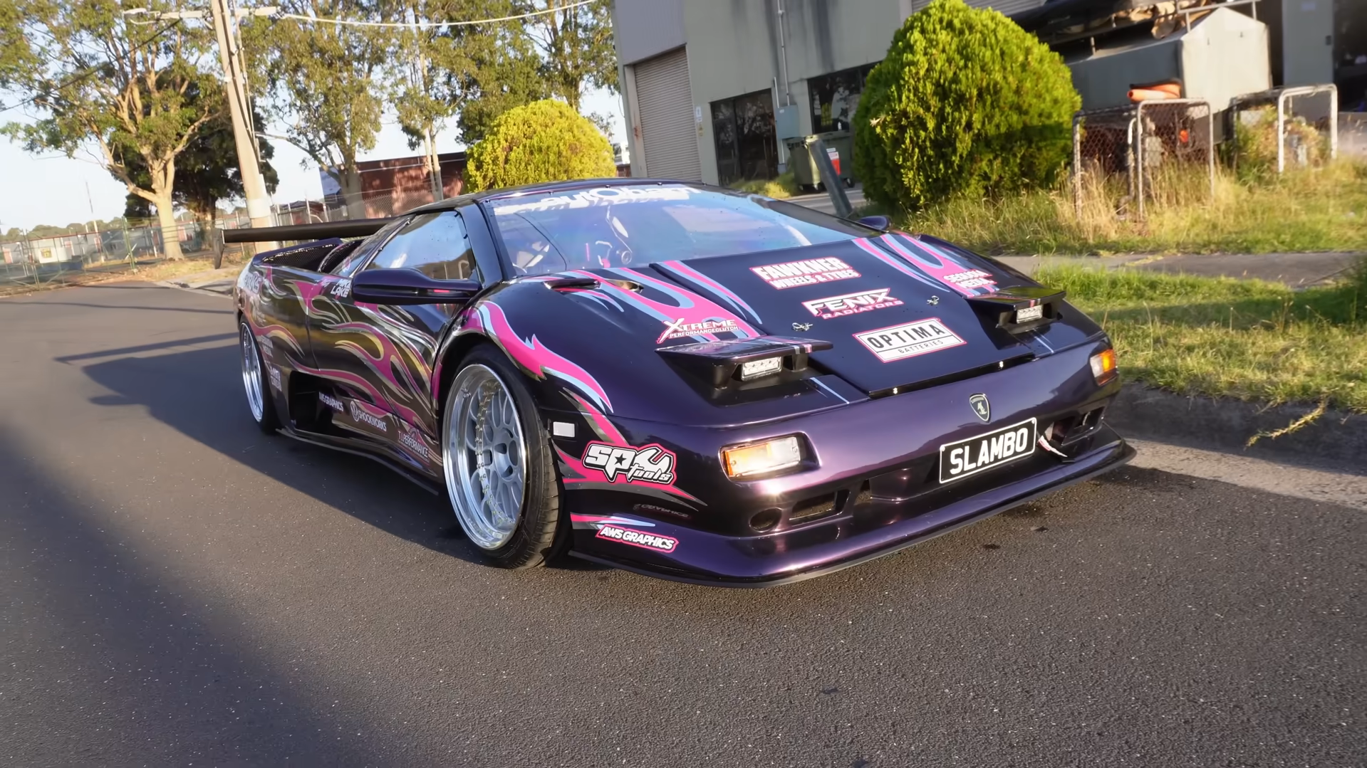 A fake Lamborghini hit an F1 track