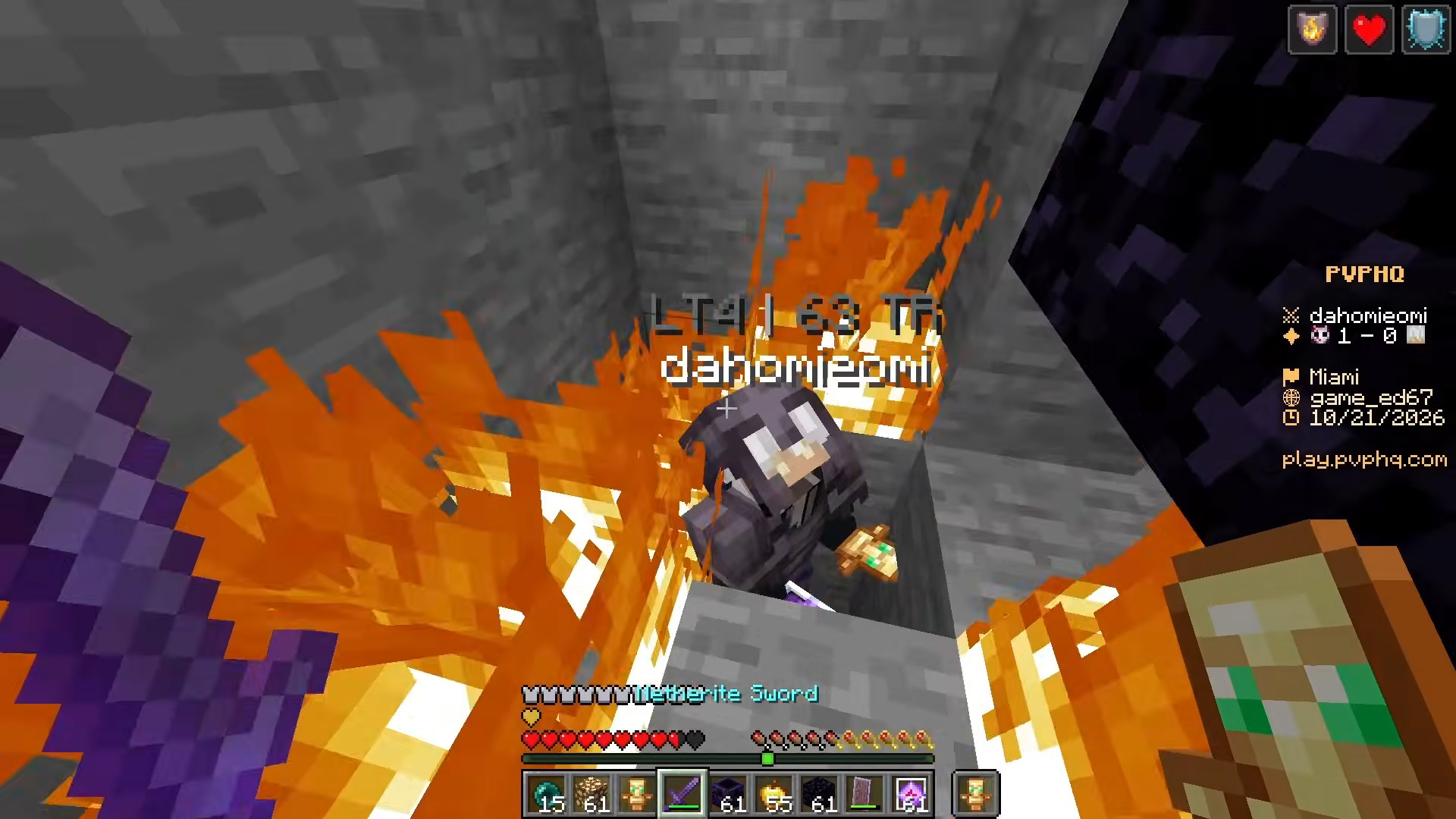 Attempting to rank up in Minecraft vanilla PvP