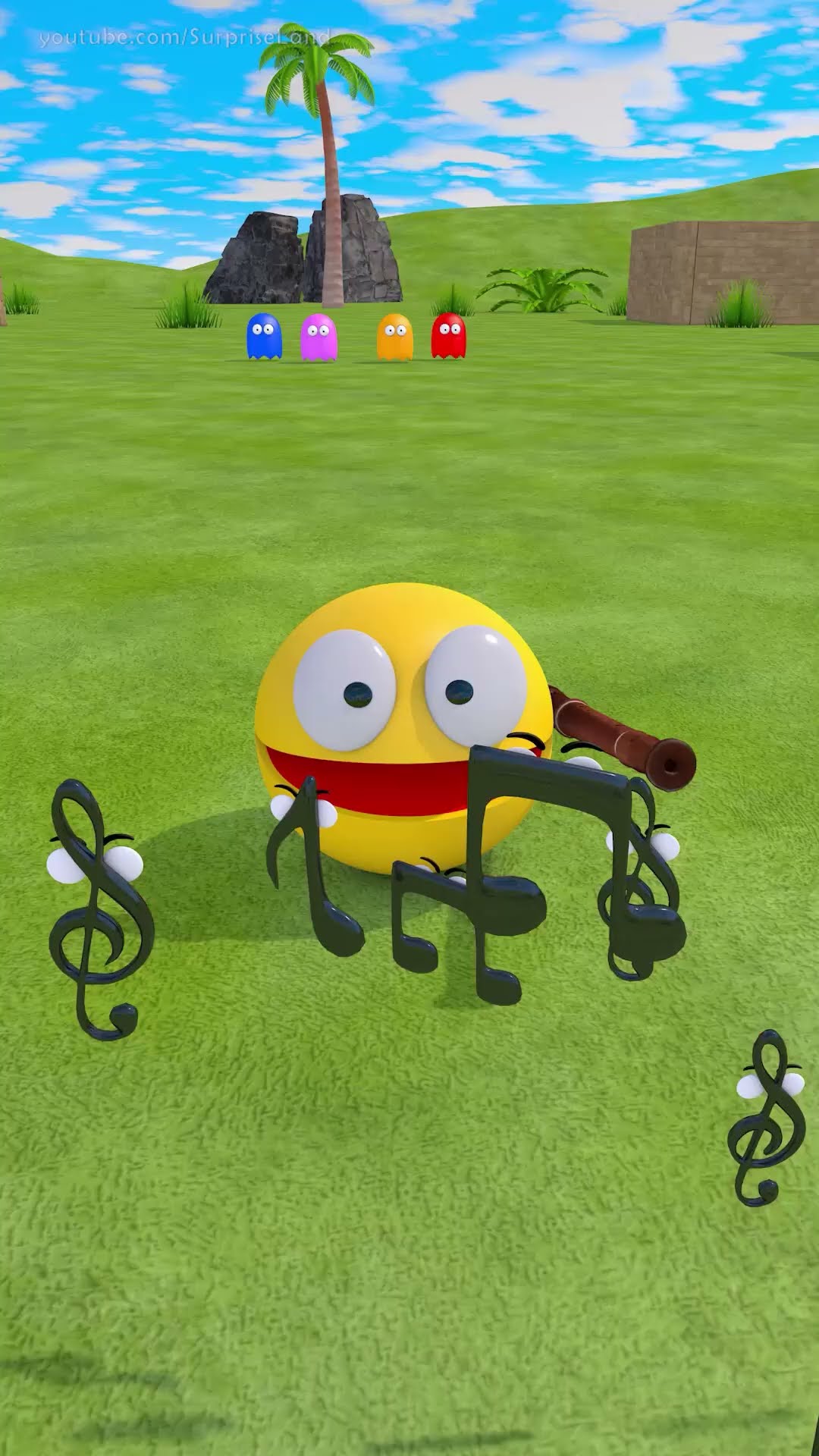 Pac-Man & ghosts go wild: Musical mayhem in 3D animation!