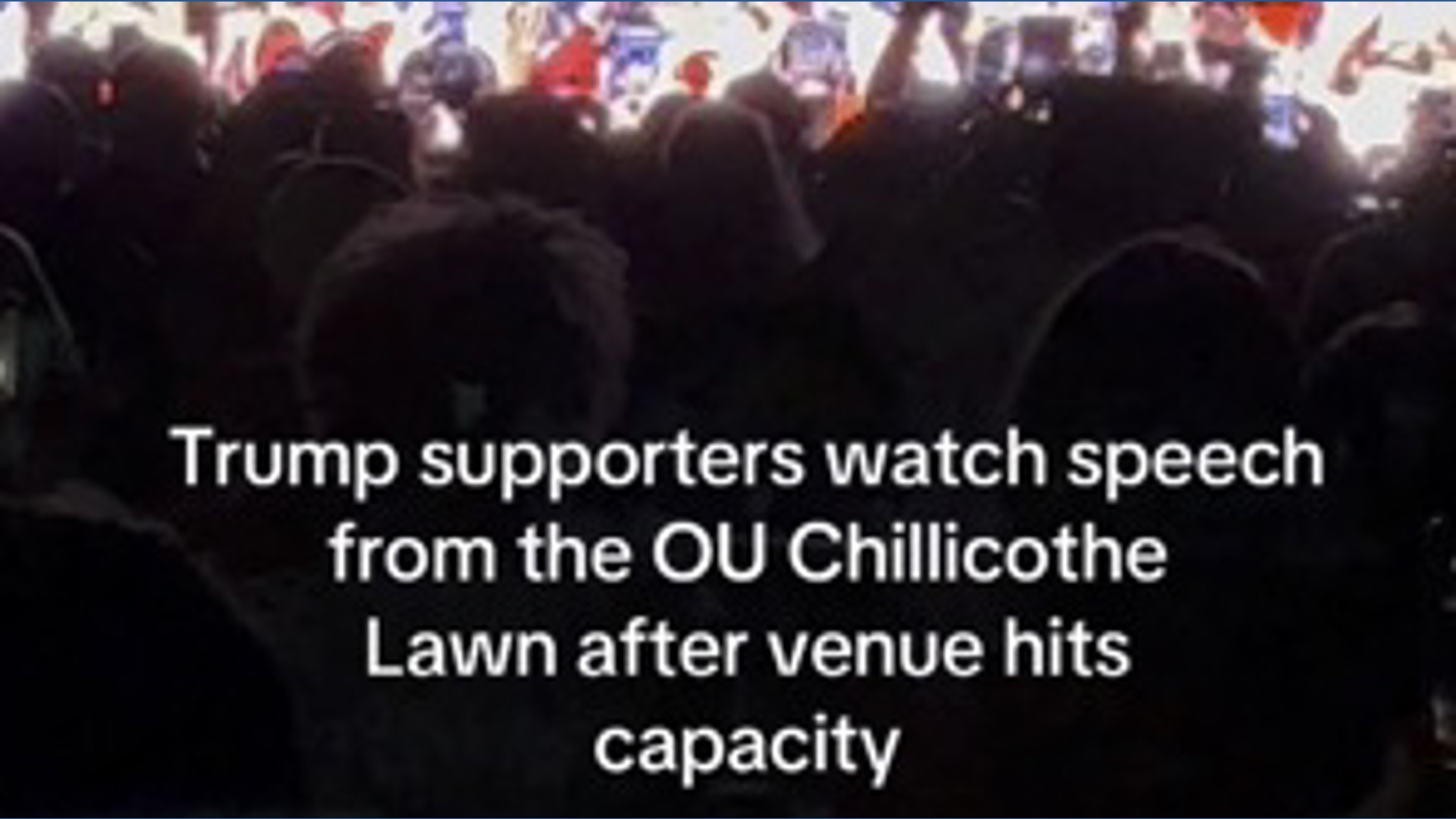 Trump supporters watch rally outside after venue hits capacity