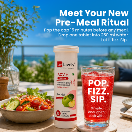 LivLively launches green apple-flavoured ACV effervescent tablets