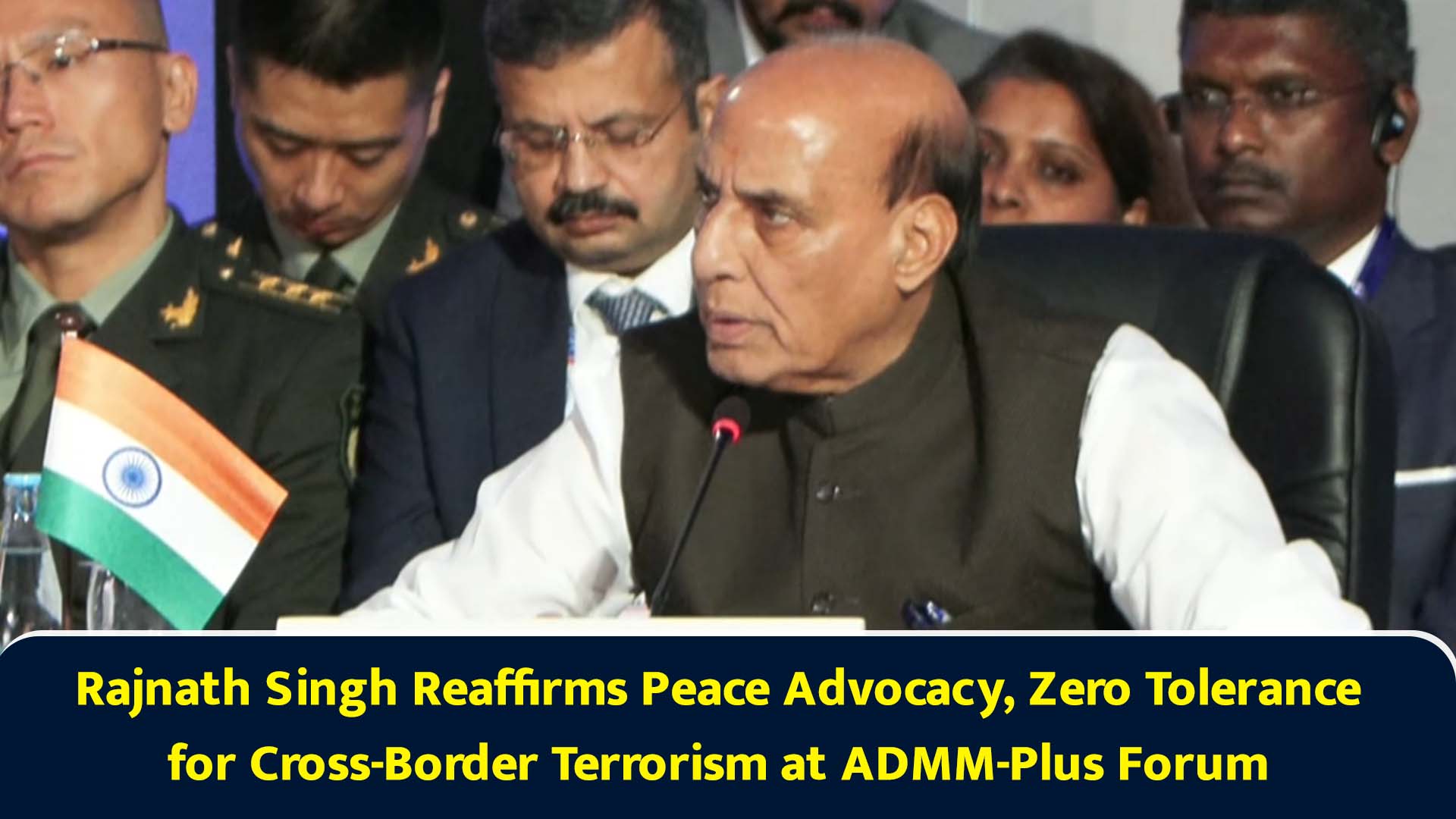 Rajnath Singh reaffirms peace advocacy, zero tolerance for cross-border ...