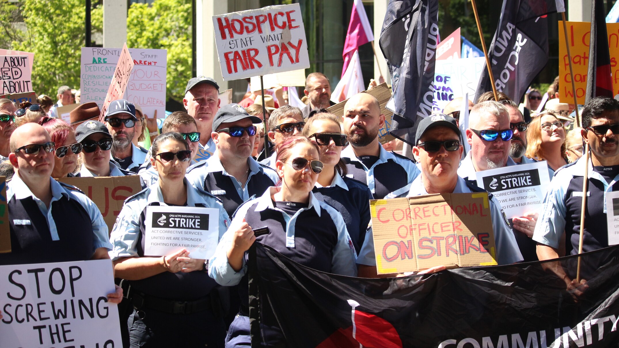ACT public sector workers walk off the job in largest strike since self ...