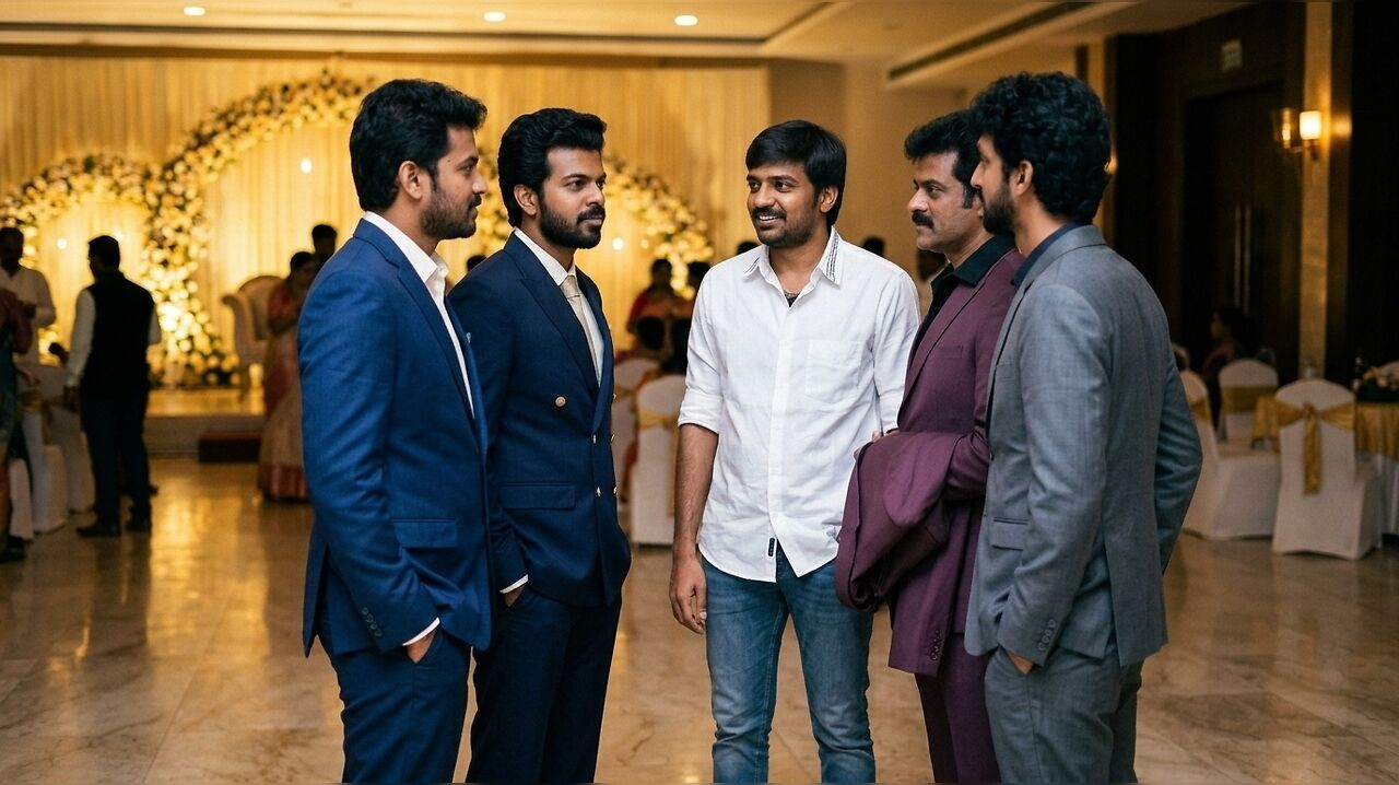 Tamil cinema stars gather for wedding of actor Prem Kumar’s son