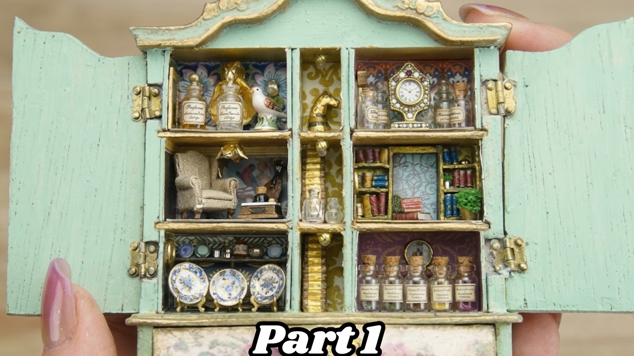 60 handmade dollhouse miniatures created from scratch part 1