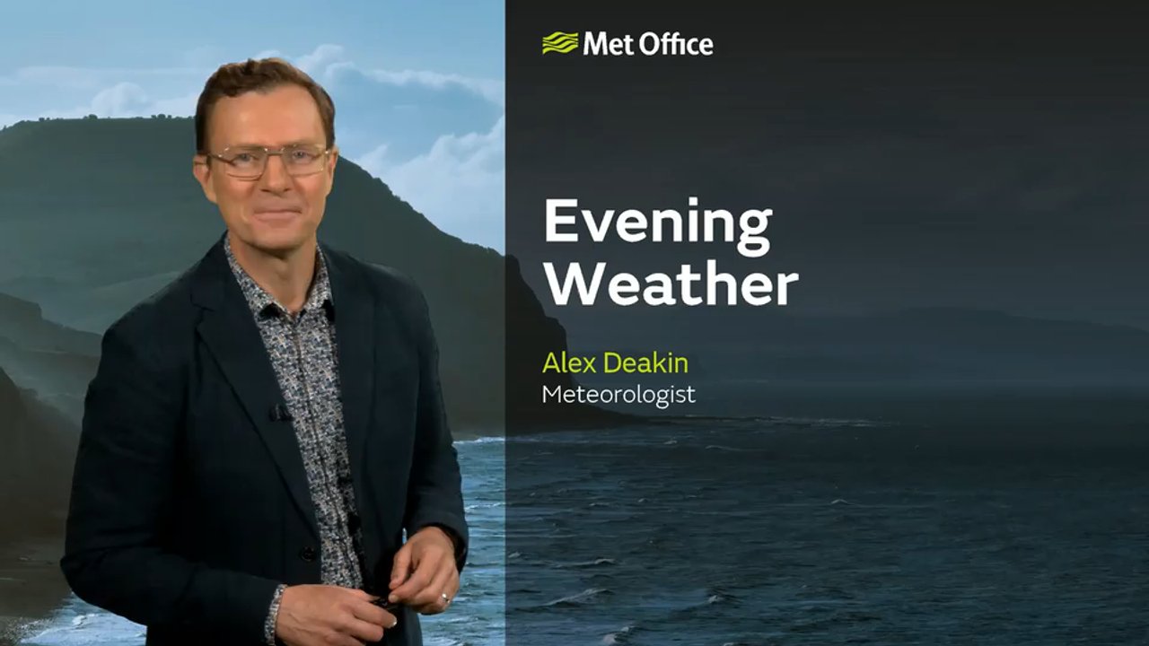 Met Office Monday evening weather forecast 13/07/2026