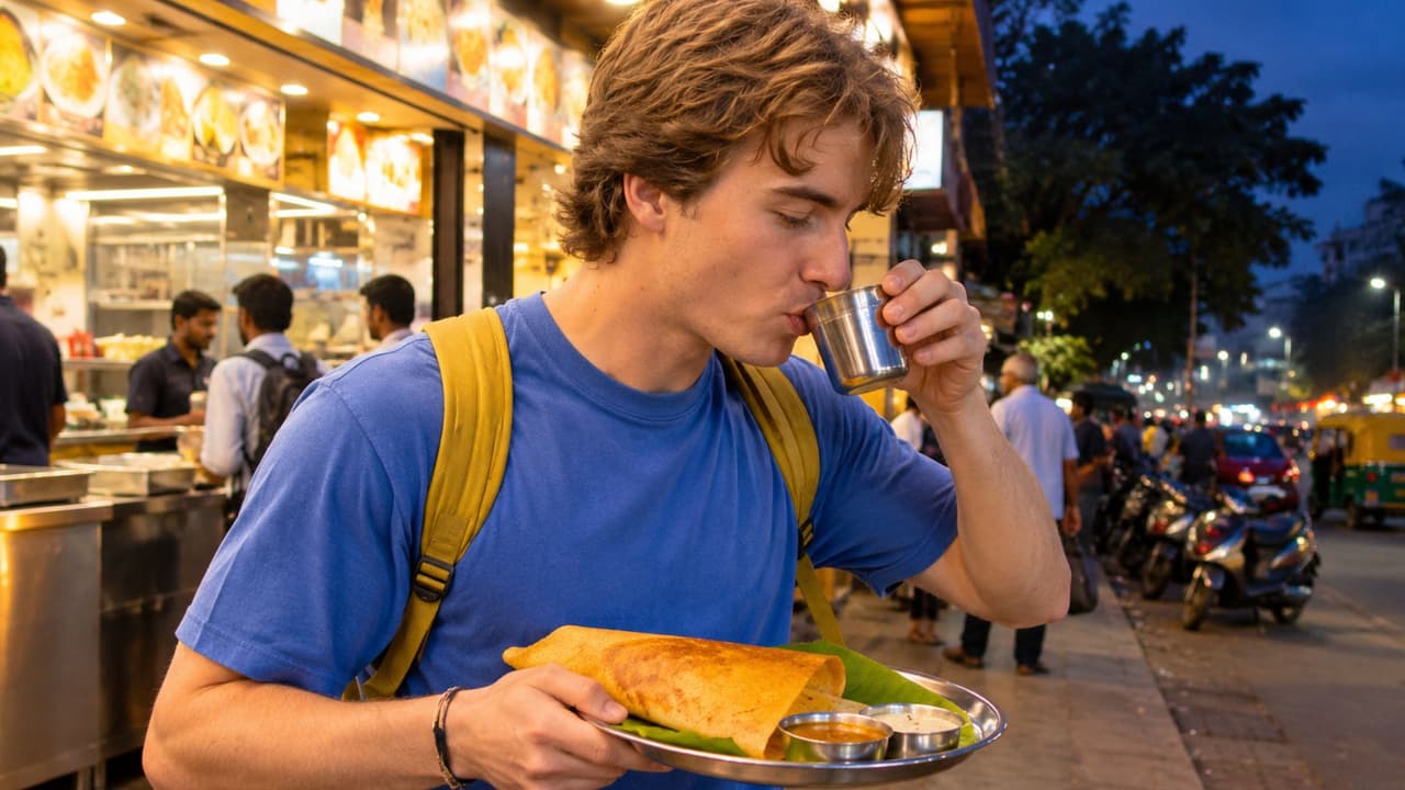 Bengaluru Dosa: German Man Tries Dosa and Filter Coffee in Jayanagar ...