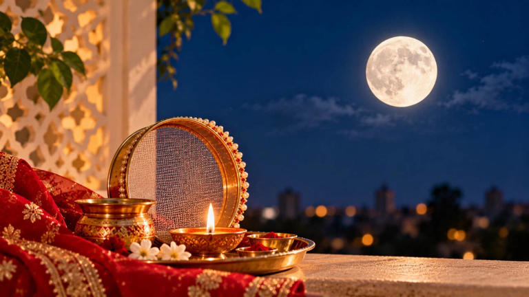 Karwa Chauth moon: Vedic roots of the water offering; sieve ritual ...