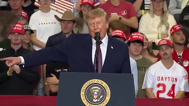 Trump rally gets disrupted again by protesters and you can see it ...