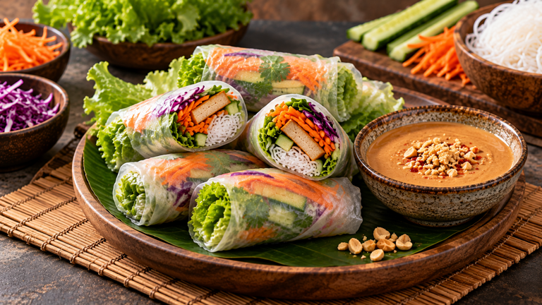 Love fresh Asian food? Try these easy Vietnamese vegan spring rolls at home