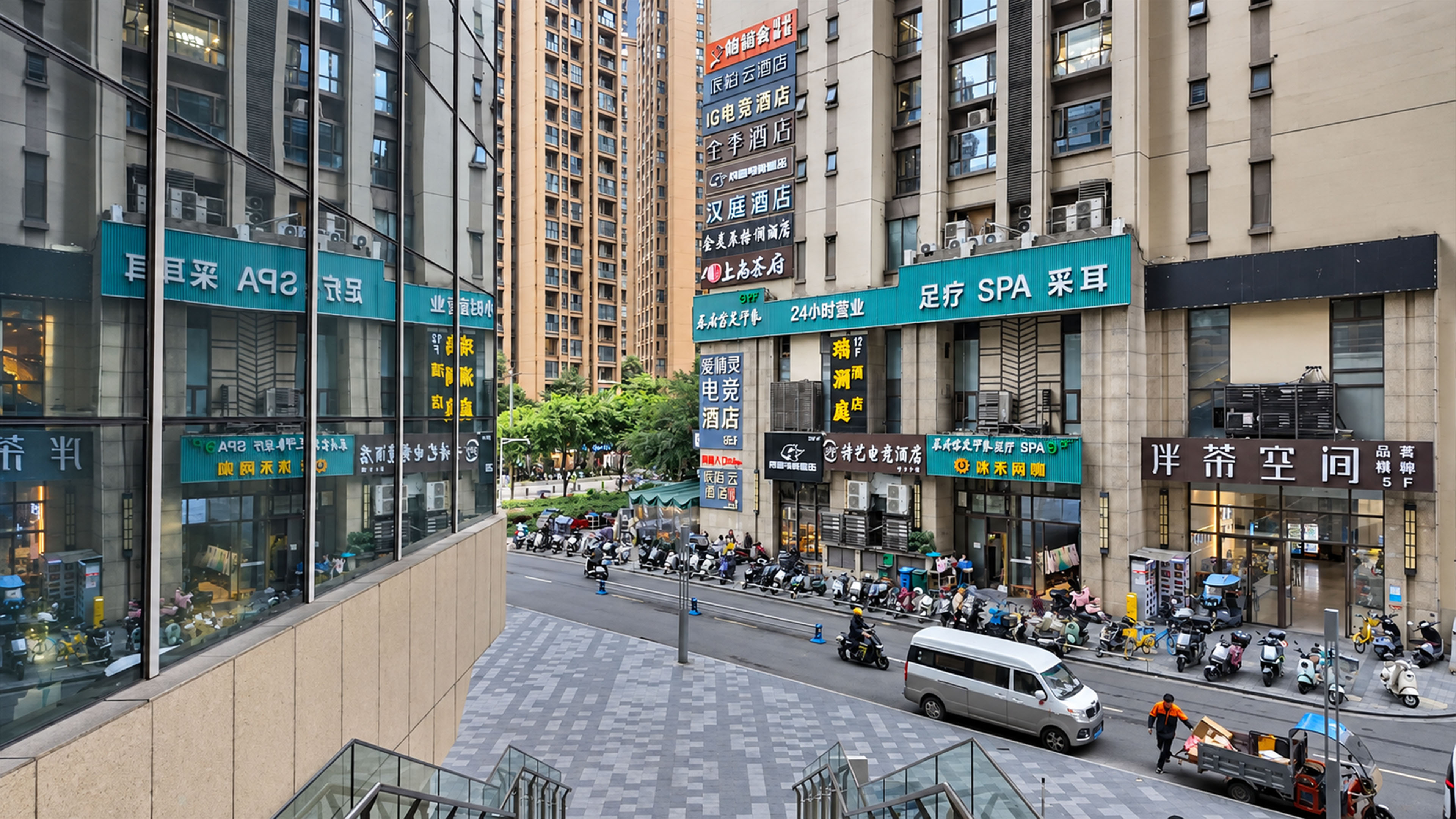 China's massive apartment buildings have entire streets filled with ...