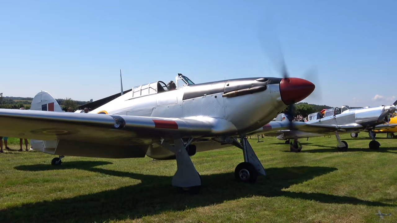 Merlin engine sound takes center stage as a hurricane flies over Germany