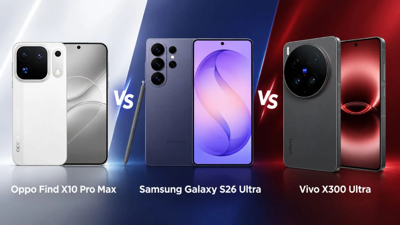 Oppo Find X10 Pro Max vs Samsung Galaxy S26 Ultra vs Vivo X300 Ultra ...