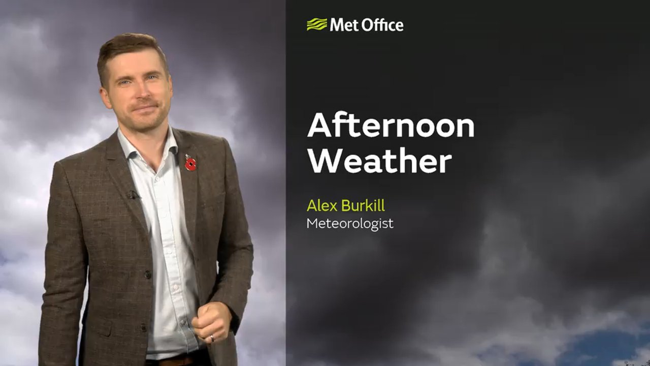 Met Office Thursday afternoon weather forecast 29/10/2026