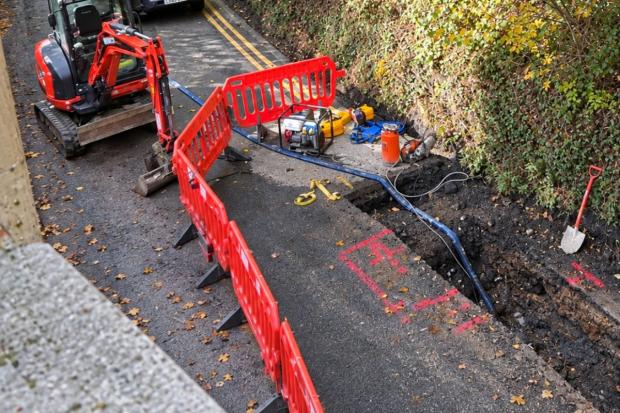 Road in Wrexham closed as emergency works to repair water leak take place