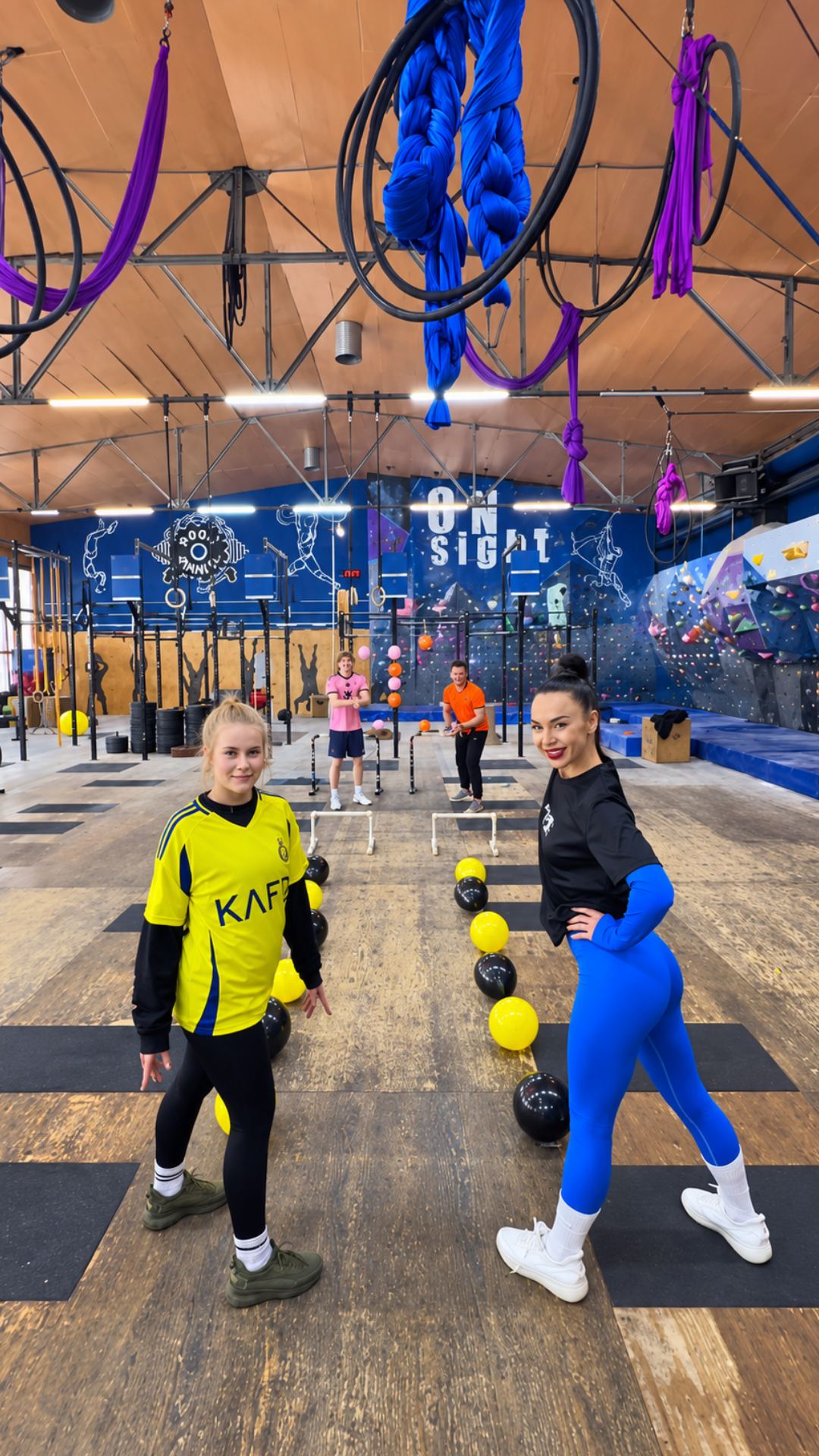 An obstacle course challenge testing strength and agility