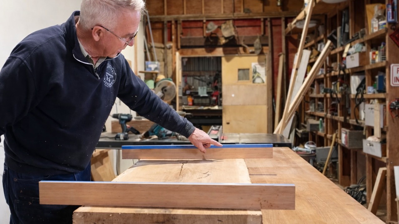 Two sticks capture an inside measurement a carpenter can’t read clearly ...
