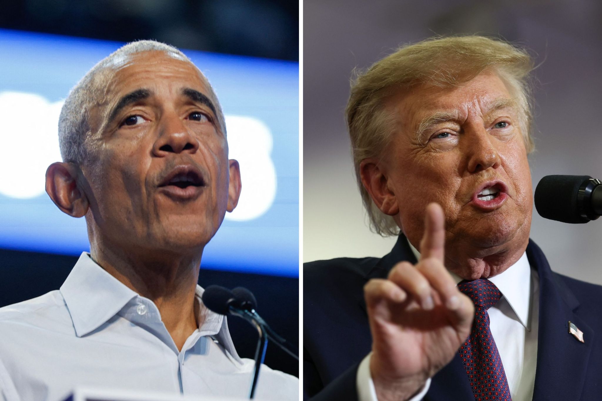 Barack Obama and Donald Trump's election rally crowd sizes compared: Photos