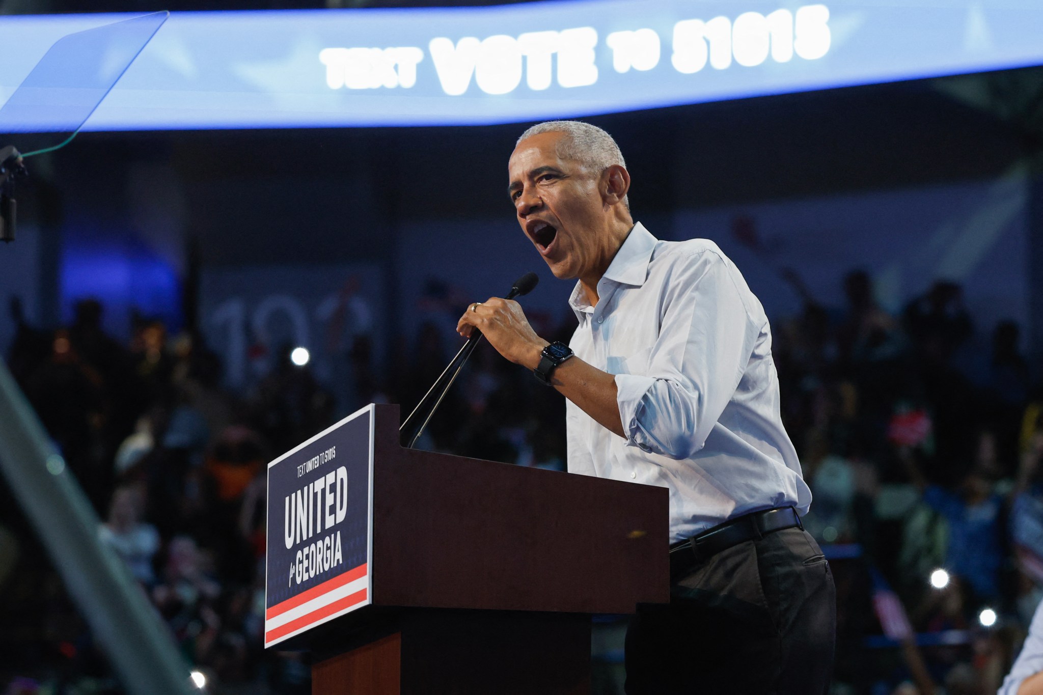 Obama says Trump more rattled by Cheesecake Factory joke than inflation