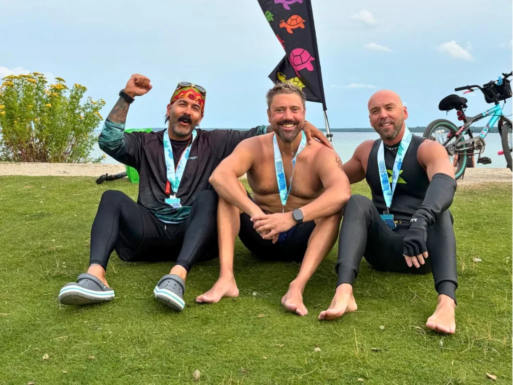 Michigan athlete becomes first blind swimmer to circle Mackinac