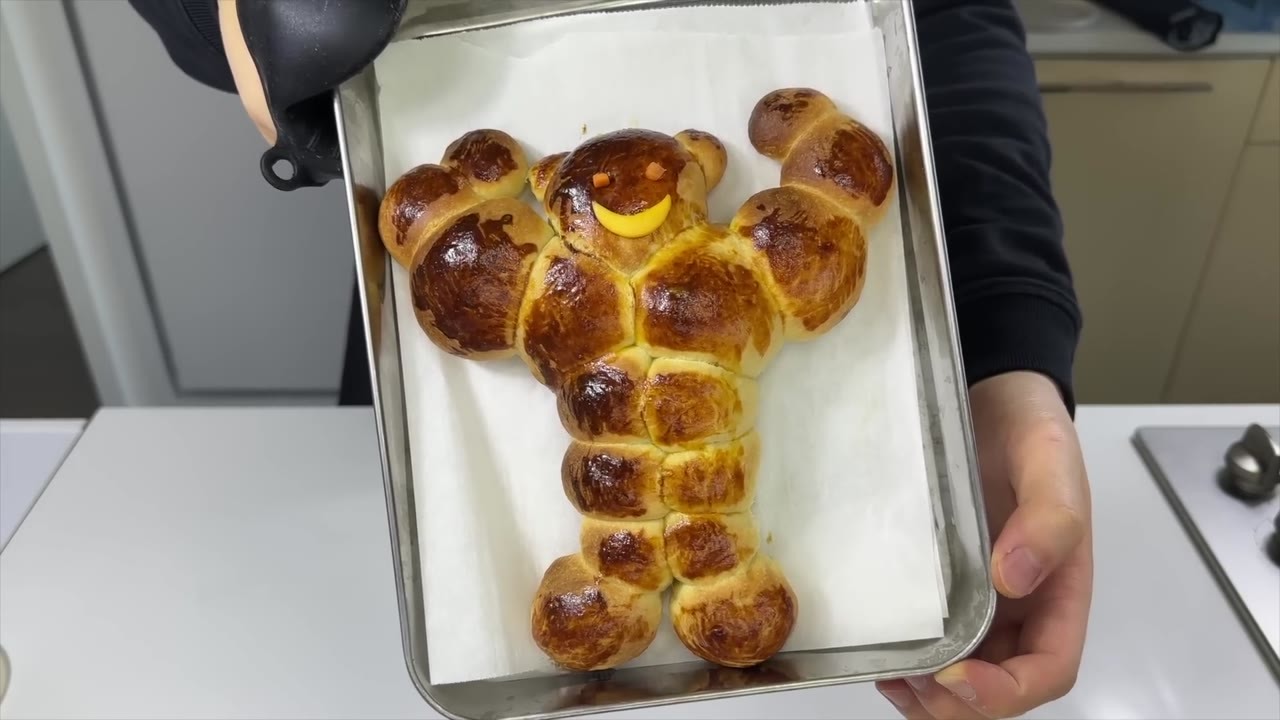 He tries making cute animal-shaped food - but the results get strange