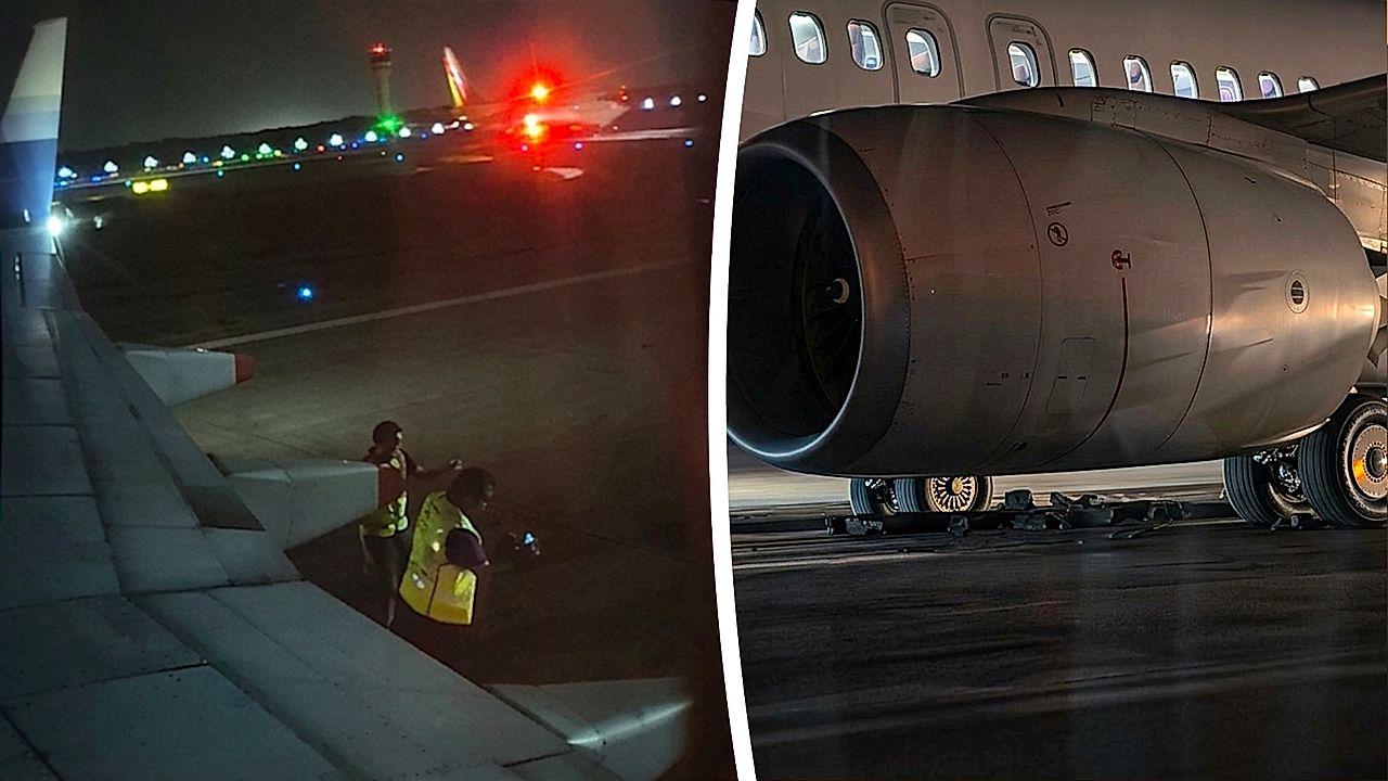 Plane gets stuck on Bangkok runway after wheels sink into tarmac