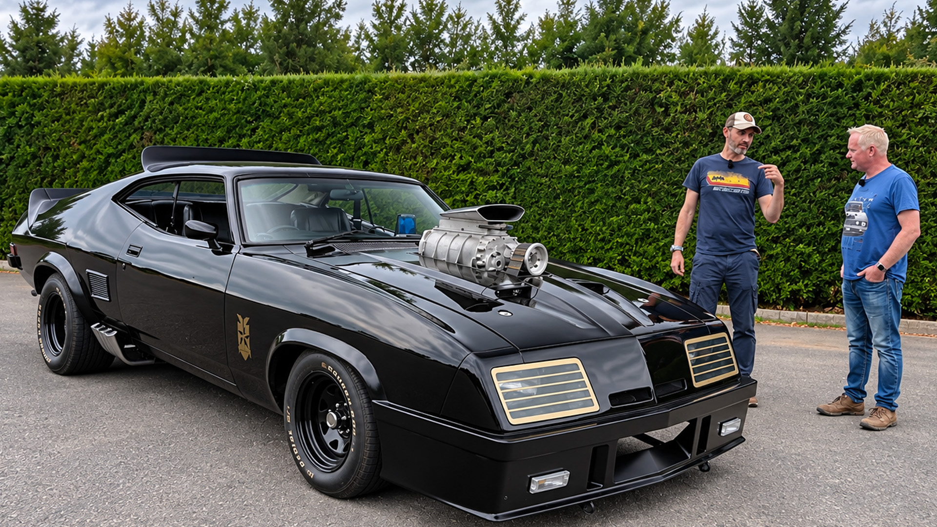 Ford Falcon XB Interceptor features a black muscle car design with a ...