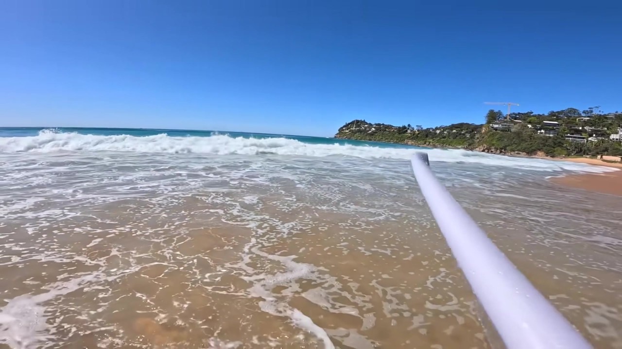 Noz chooses a barreling shore break over a nearly empty surf spot