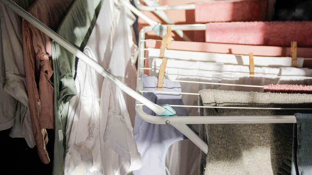 This simple trick creates more space on the drying rack