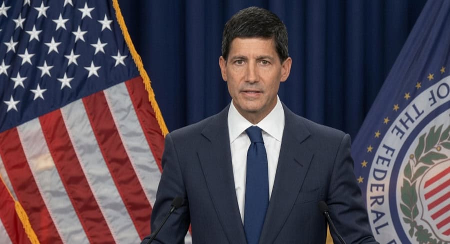 Fed Chair Kevin Warsh pushes back on interest rate forecasts, rejects ...