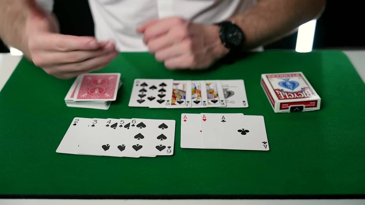 Oscar Owen sets up a self-working card trick with quick cuts