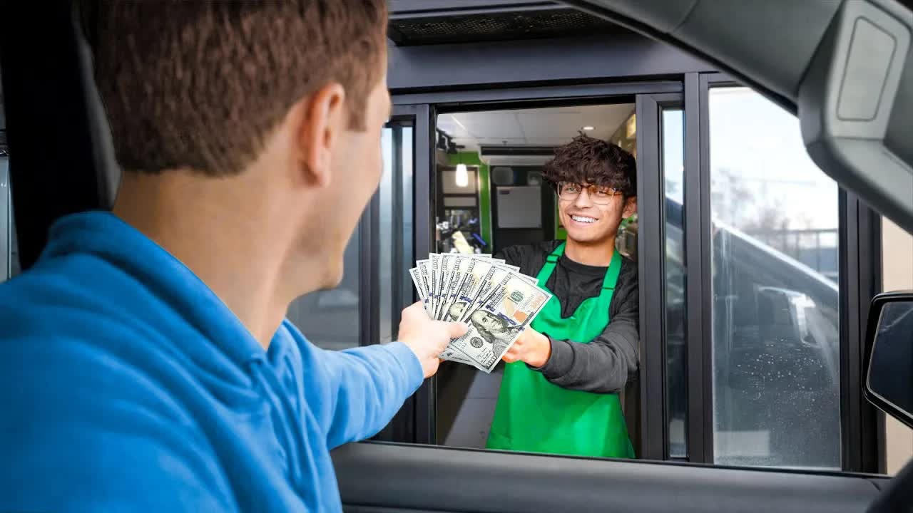 A man approached the windows asking for free food - then tipped their ...