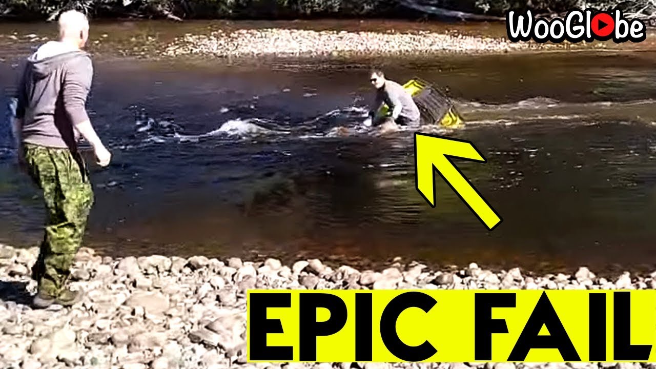 Rider trying to cross a river on his ATV ends up falling into it instead
