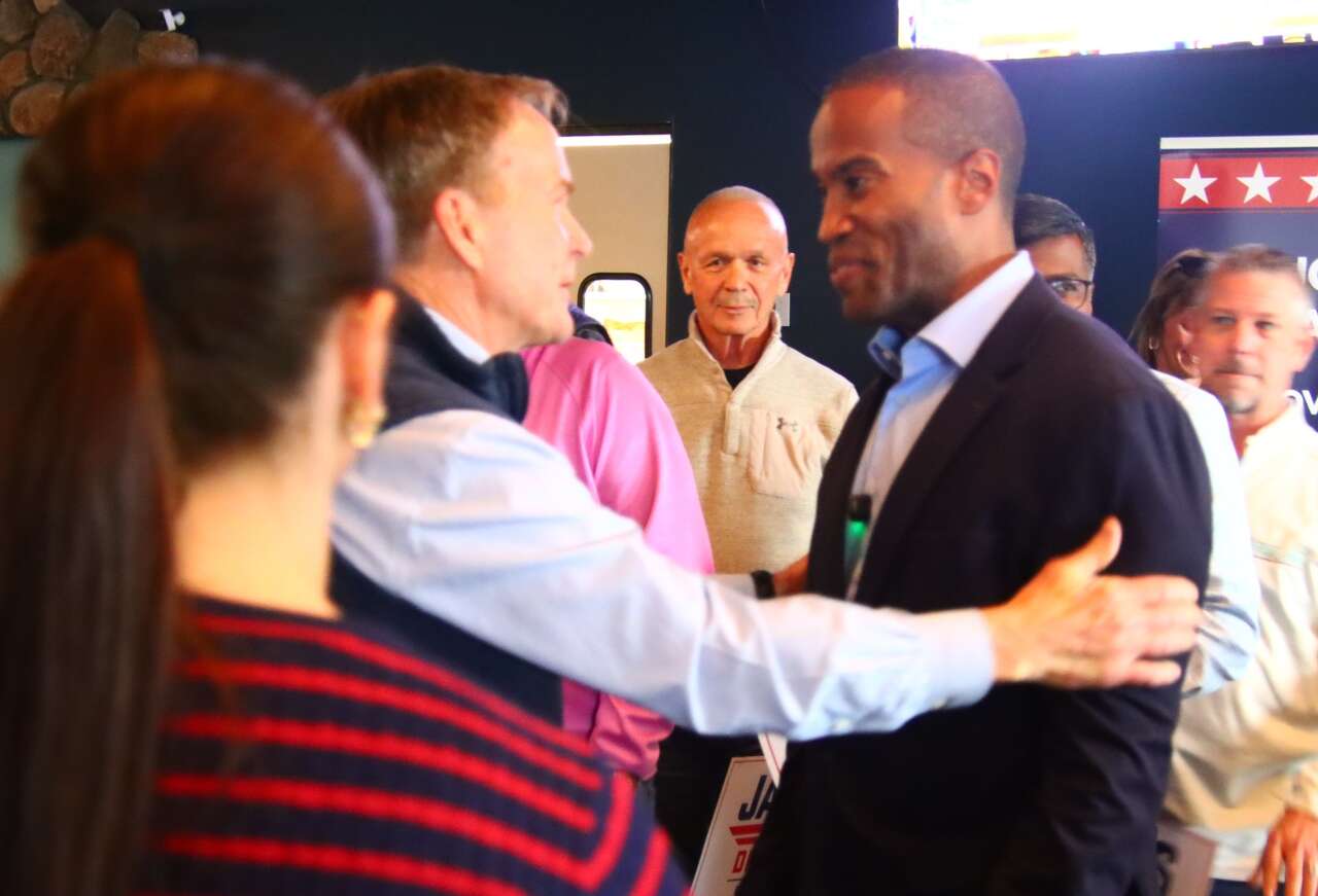 John James visits Midland ahead of Michigan governor election