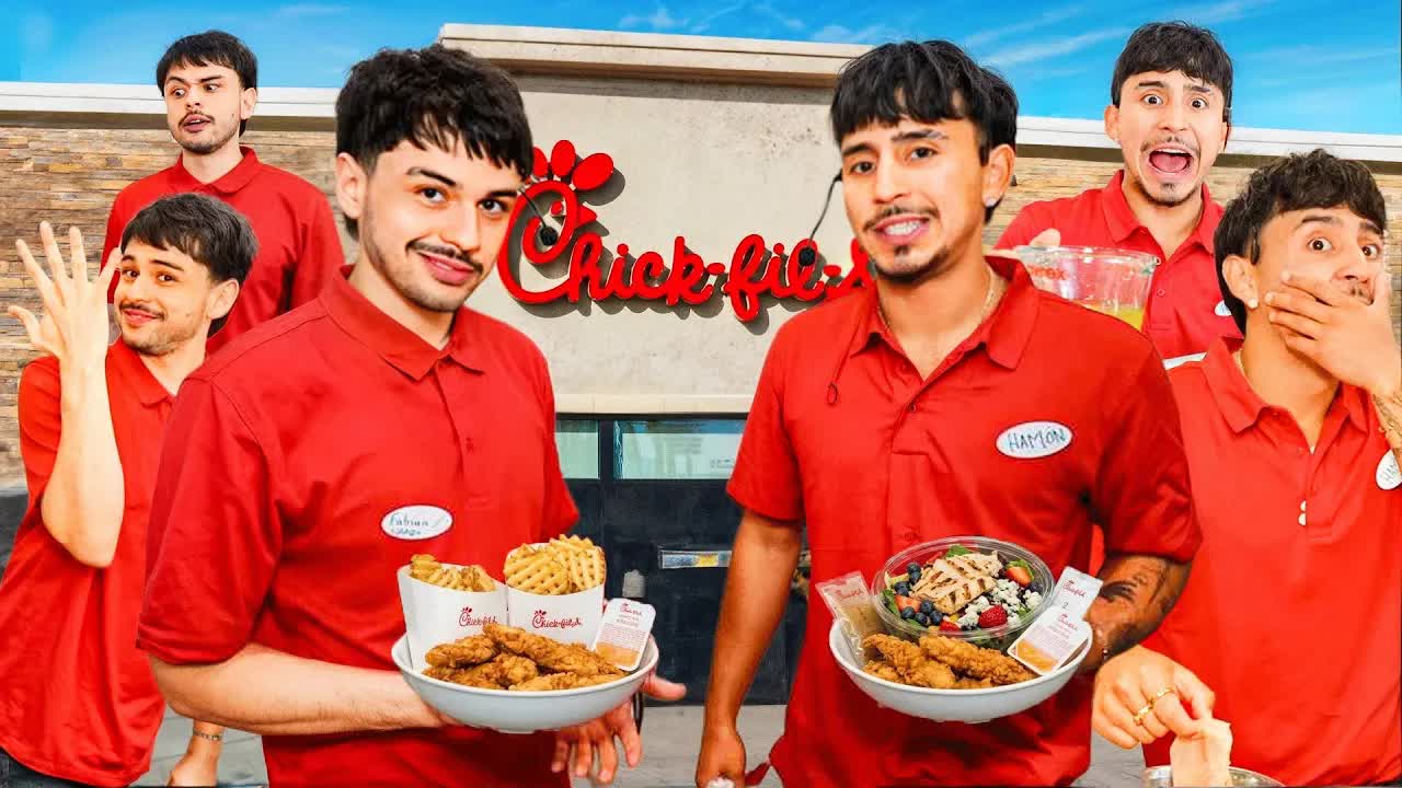 Cooking Chick-fil-A sandwiches with Fabio