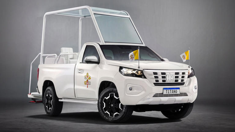 The pope's new popemobile is based on an unexpected pickup