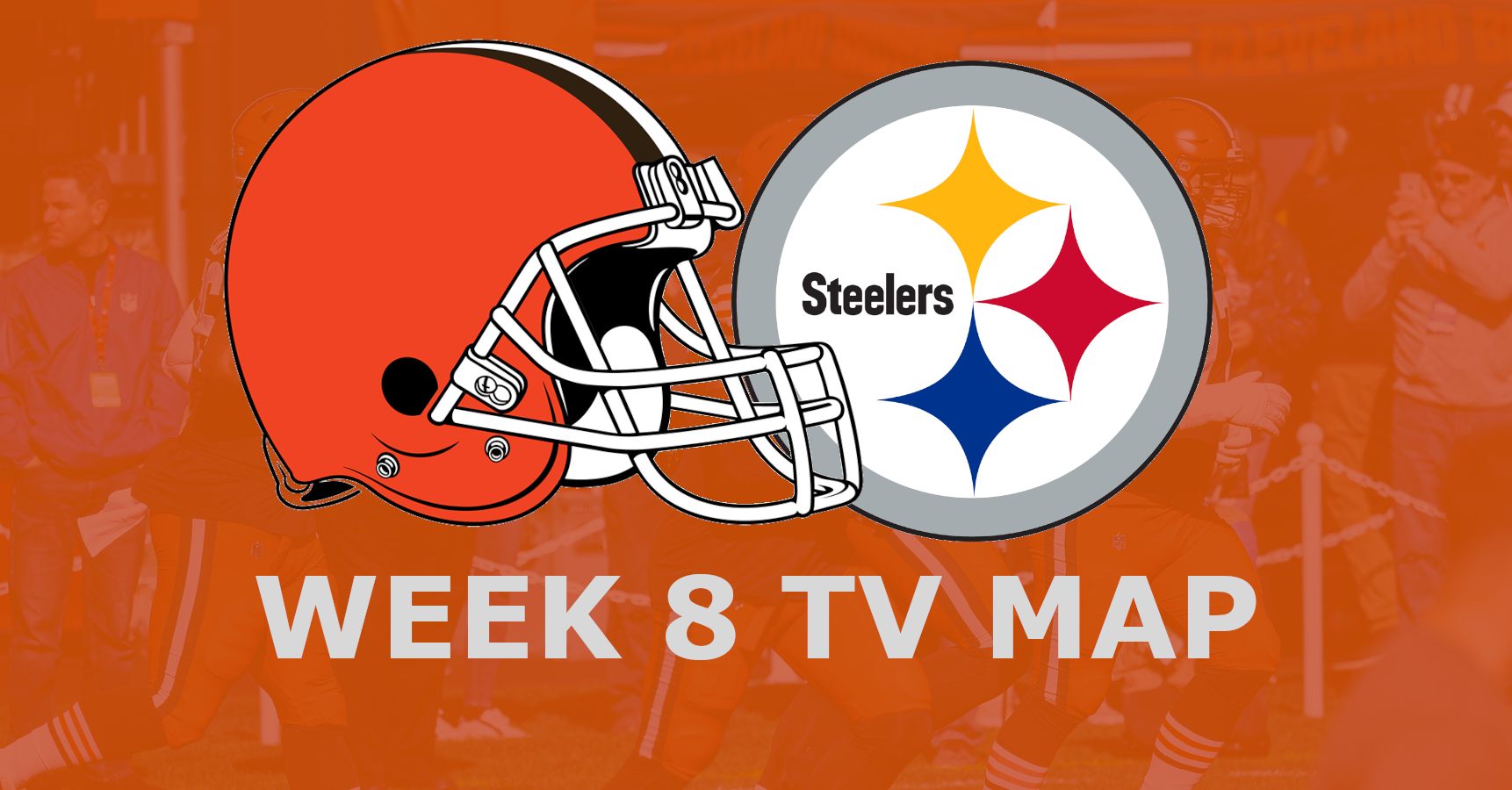 Cleveland Browns vs. Pittsburgh Steelers Week 8 TV map