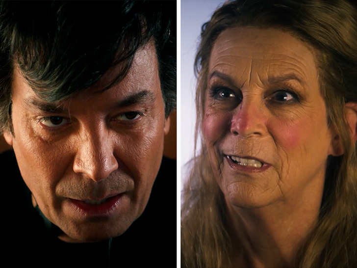Jimmy Fallon and Jamie Lee Curtis spoof Elizabeth Holmes documentary