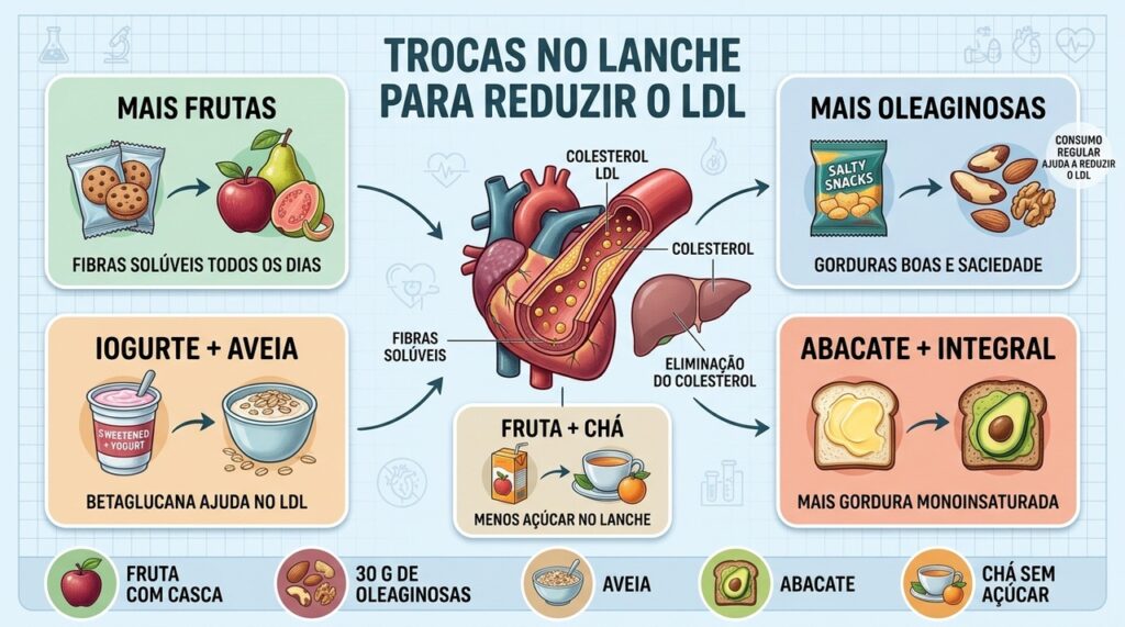 Colesterol alto: 5 trocas no lanche da tarde que ajudam a reduzir o LDL
