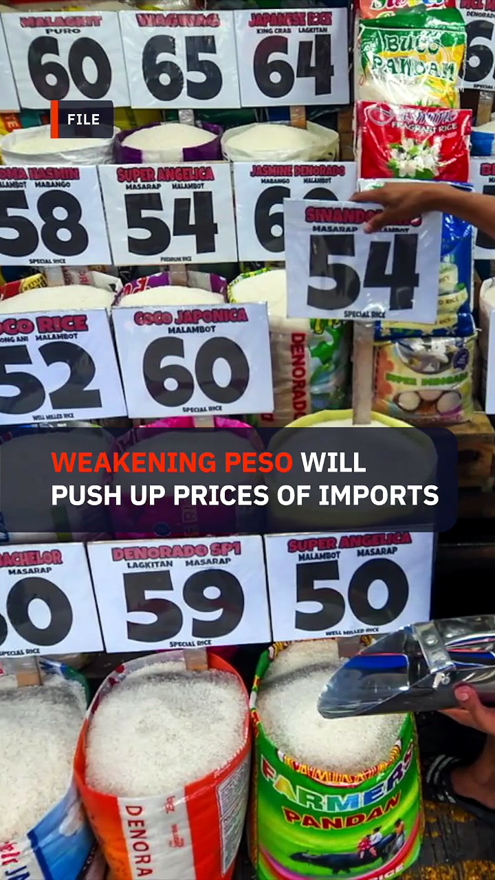 DA: Weak peso to push up imported rice, fertilizer prices