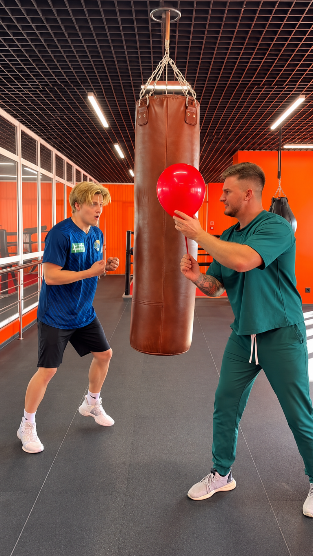 A boxing challenge featuring four football players