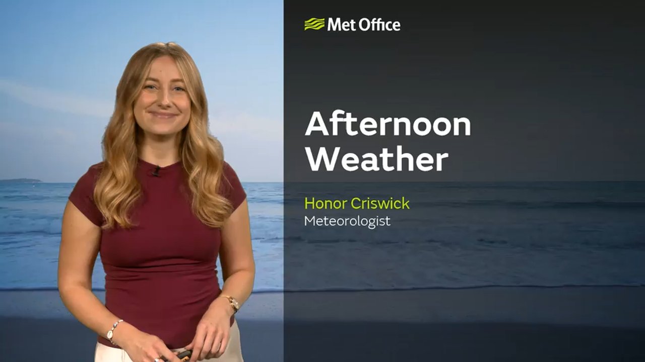 Met Office Tuesday afternoon weather forecast 28/07/26