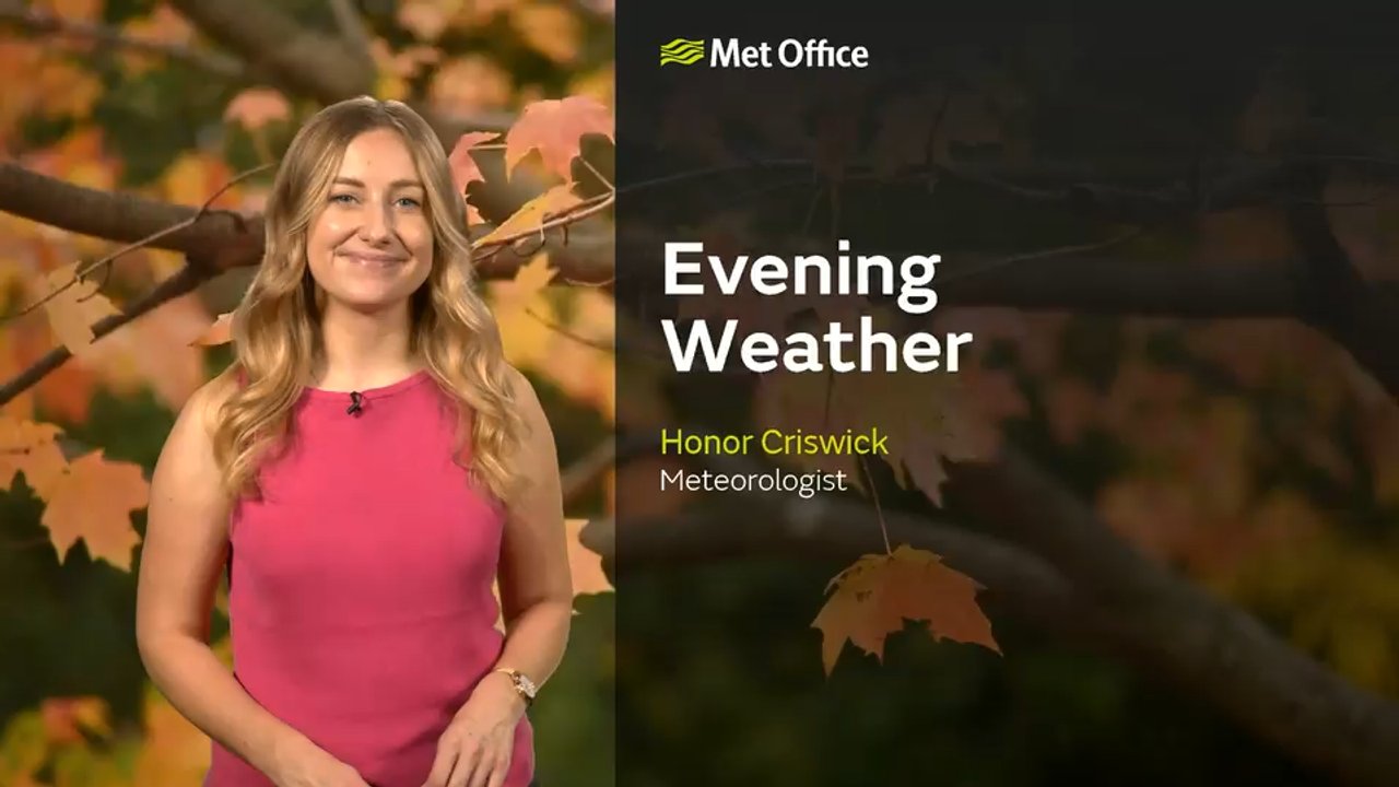 Met Office Wednesday evening weather forecast 30/09/2026
