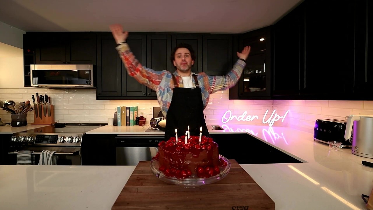 A home cook recreates his mom's chocolate birthday cake