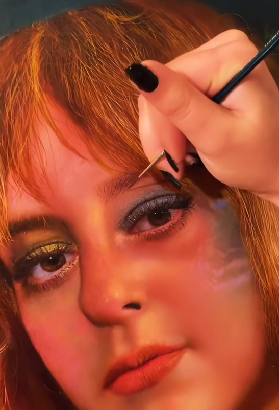 Painting pores in fall colors