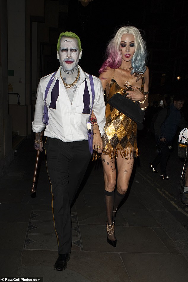 Olivia Attwood and Pete Wicks nail Harley Quinn and the Joker couples costume for her Halloween bash