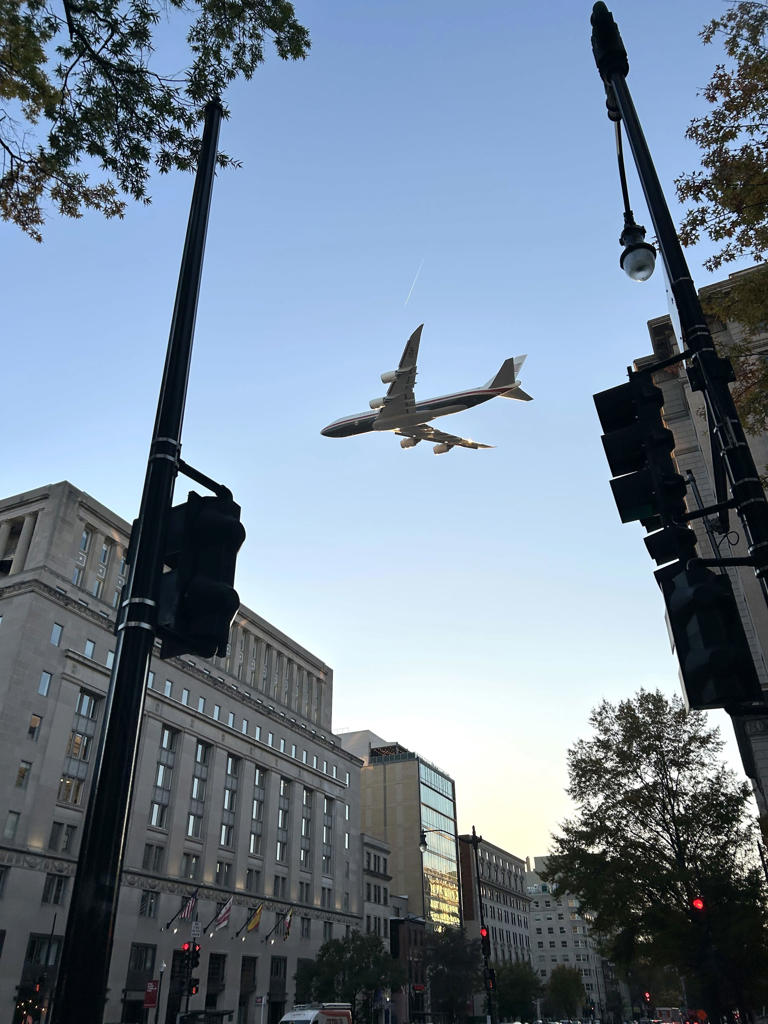President's plane conducts D.C. flyover for Halloween, White House says