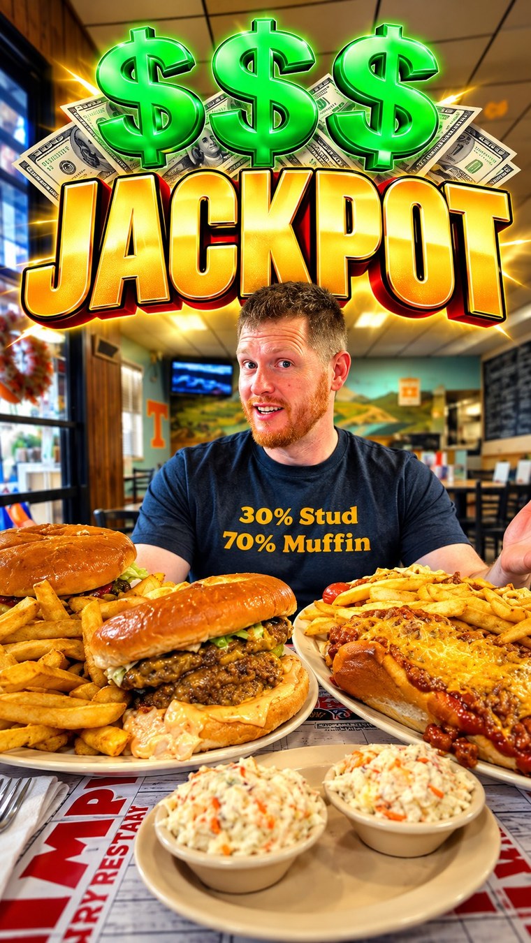 2 double burgers, hot dogs & fries challenge