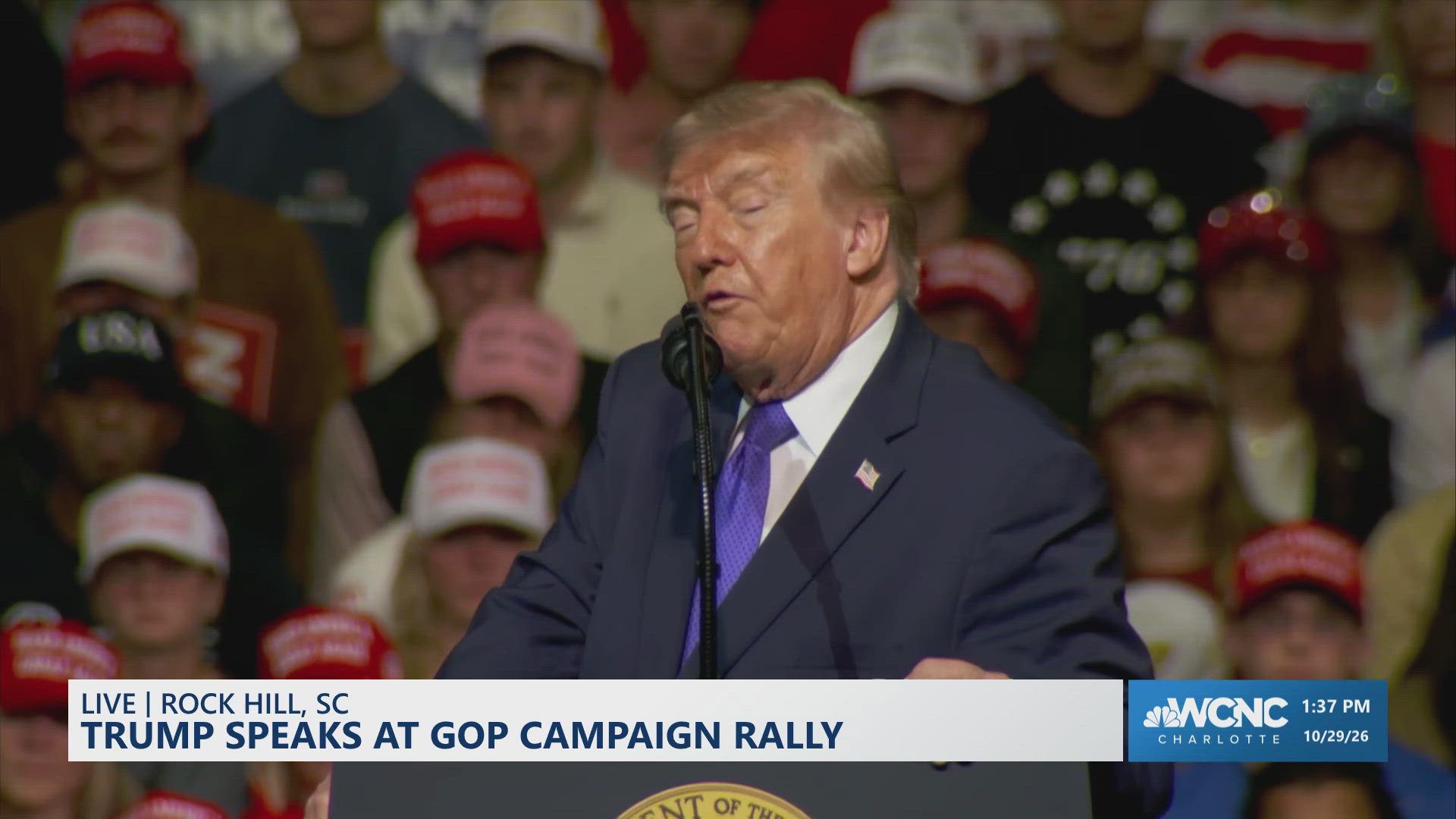 President Trump campaigns for Sen. Darline Graham in Rock Hill
