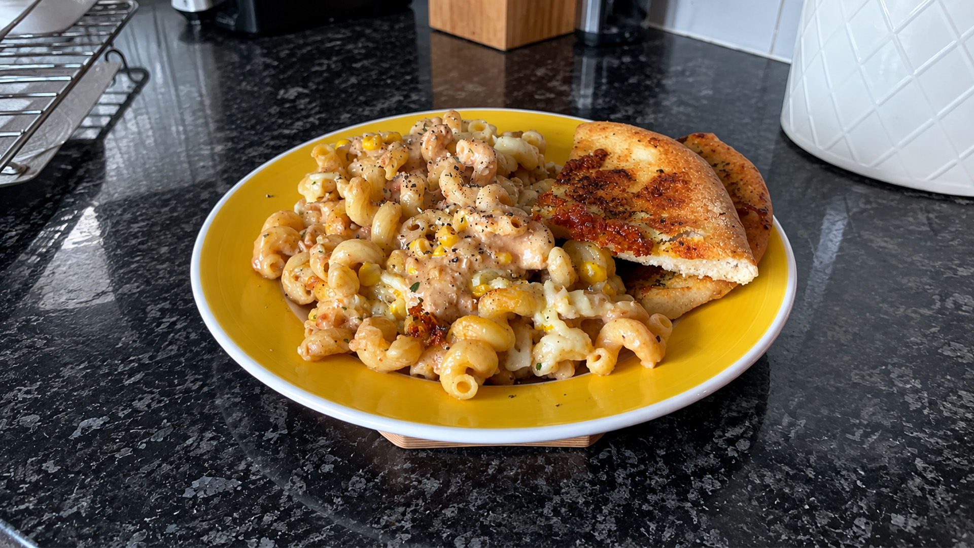 Cheesy pasta bake turns tuna and sweet corn into a comforting meal